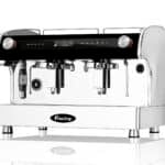 A 2 group Fracino Romano R coffee machine in white