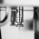 A close up of the needle valve on the Fracino Velocino coffee machine